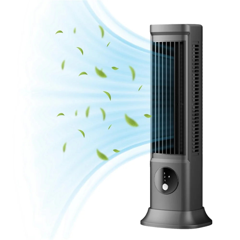 Tower Fan Bladeless Oscillating Cooler Rechargeable Air Circulator Fan with 3 Modes for Room Home Office - 1