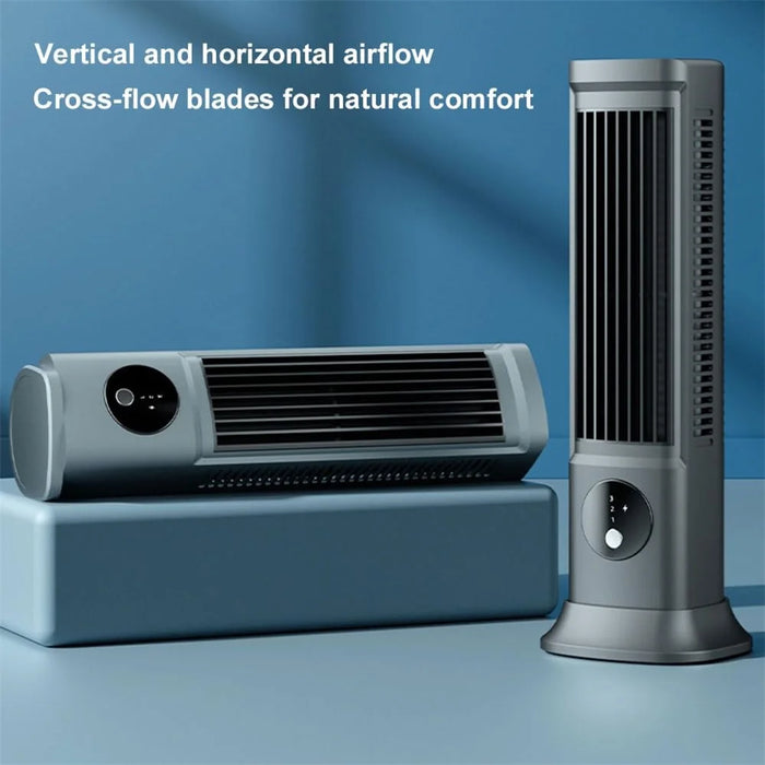 Tower Fan Bladeless Oscillating Cooler Rechargeable Air Circulator Fan with 3 Modes for Room Home Office - 3
