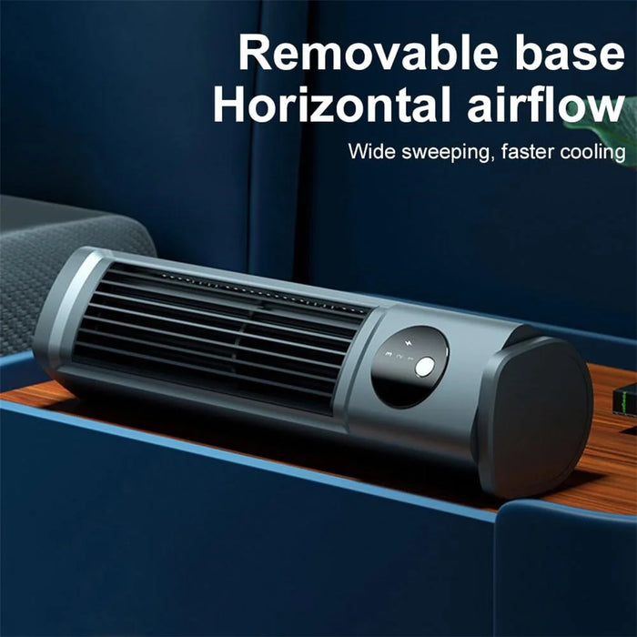 Tower Fan Bladeless Oscillating Cooler Rechargeable Air Circulator Fan with 3 Modes for Room Home Office - 5