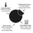 6Pcs / Set Round Insulation Silicone Mat Non-Slip Heat-Resistant Coasters with Iron Bracket - Black - 3
