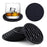 6Pcs Silicone Coasters Set with Holder Non-Slip Tabletop Protection for Kinds Cups, Hot or Cold - Black - 3