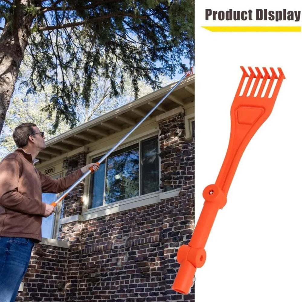 Plastic Gutter Cleaning Rake Roof Gutter Scoop Garden Leaf Remover Rain Gutter Cleaning Tool - 2