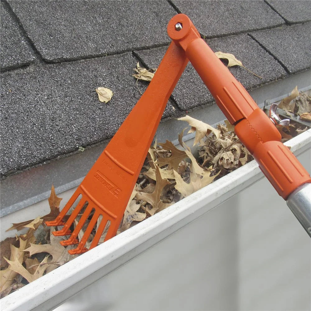 Plastic Gutter Cleaning Rake Roof Gutter Scoop Garden Leaf Remover Rain Gutter Cleaning Tool - 5