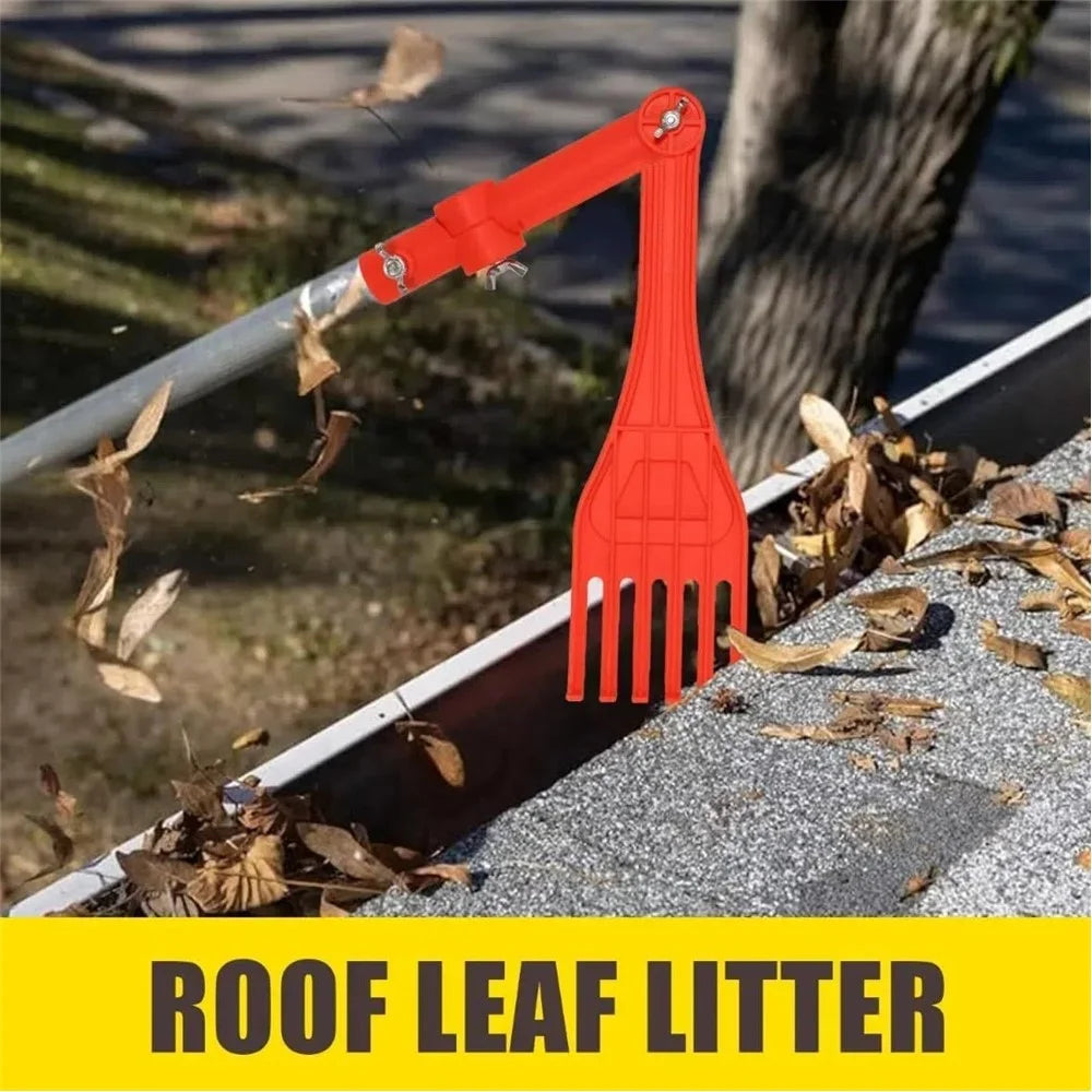 Plastic Gutter Cleaning Rake Roof Gutter Scoop Garden Leaf Remover Rain Gutter Cleaning Tool - 6