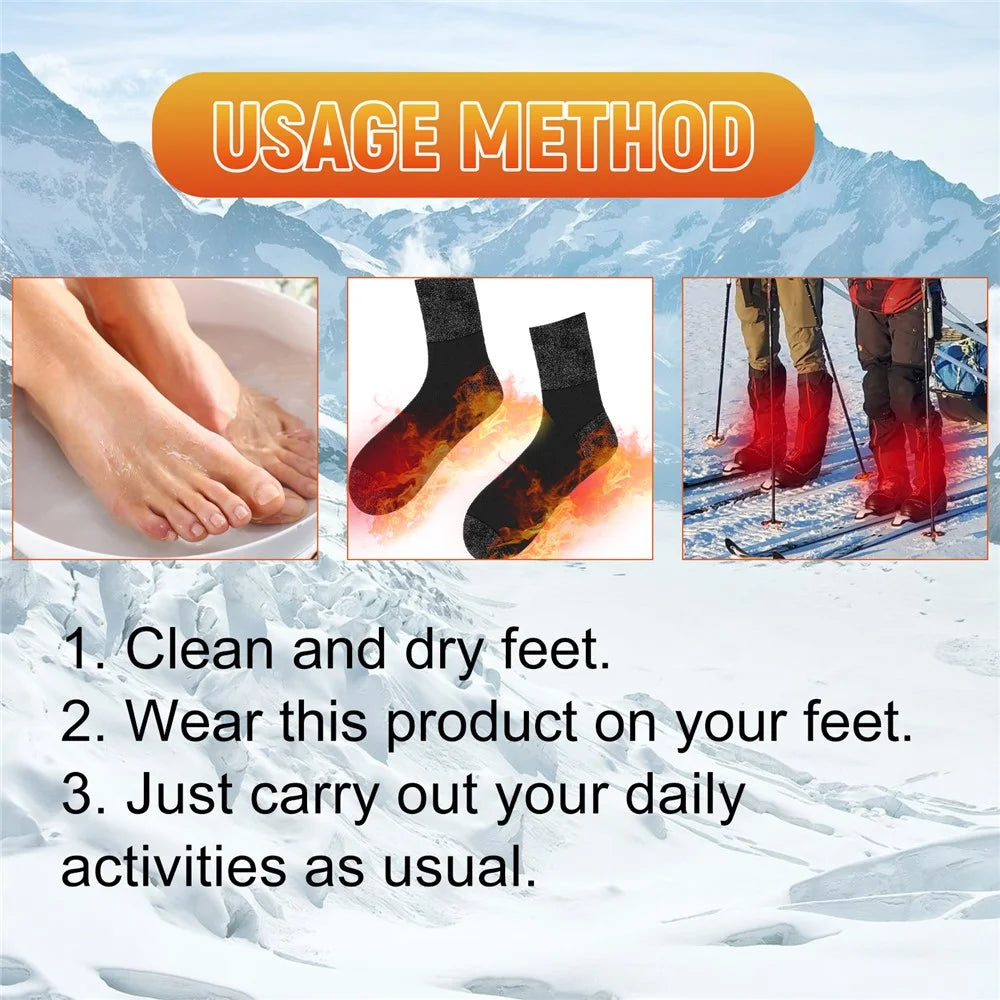 HOUKEA HKA06-A017-2-MK1 1 Pair Self-Heating Mid-Tube Foot Warmer Socks Warm Winter Outdoor Cycling Skiing Heating Socks - 5