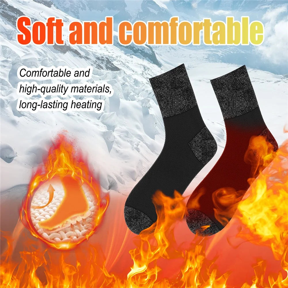 HOUKEA HKA06-A017-2-MK1 1 Pair Self-Heating Mid-Tube Foot Warmer Socks Warm Winter Outdoor Cycling Skiing Heating Socks - 6