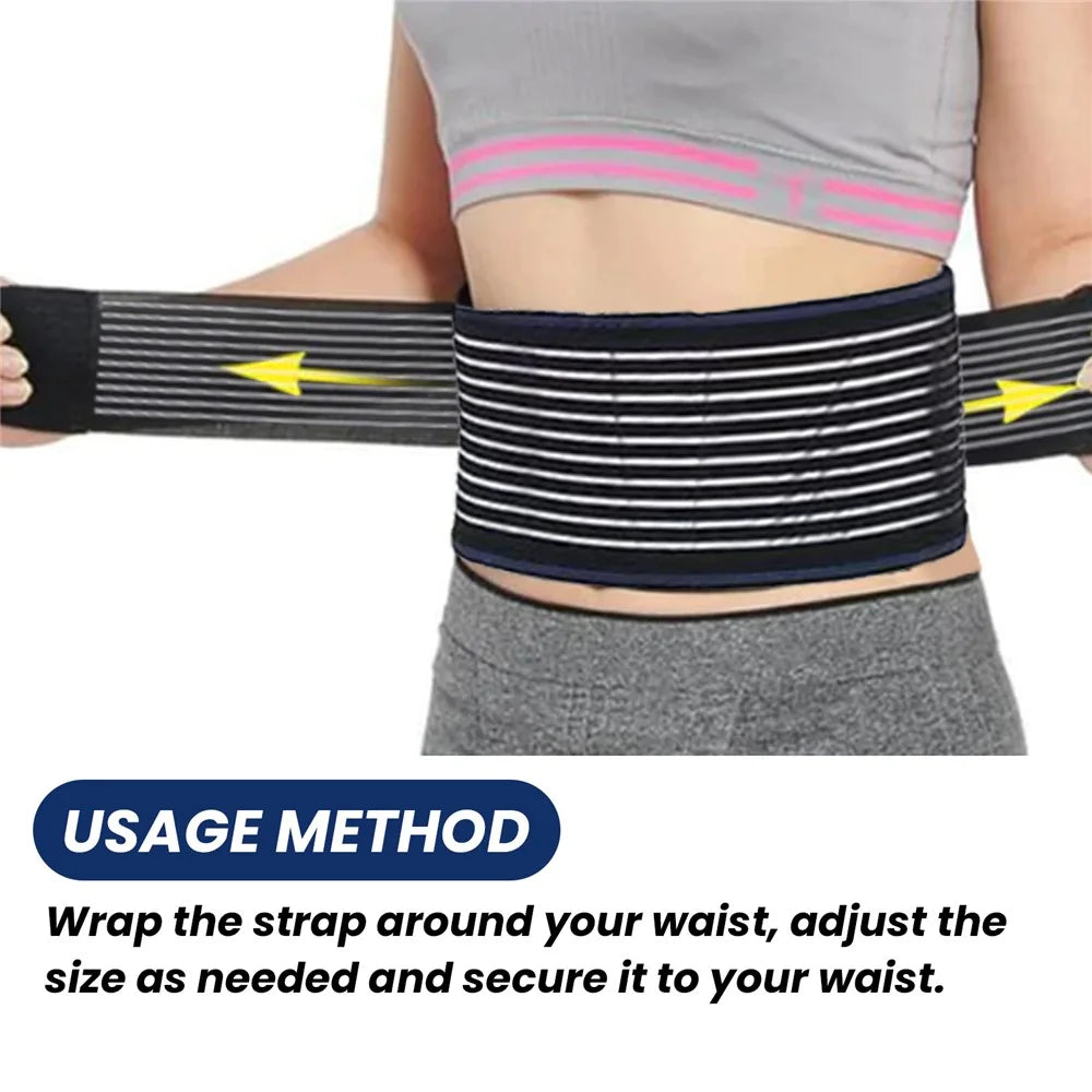 HOUKEA HKA06-A009-1-WH1 Waist Support Band Waist Soreness Pain Relieve Elastic Breathable Unisex Abdominal Protection Belt - 4