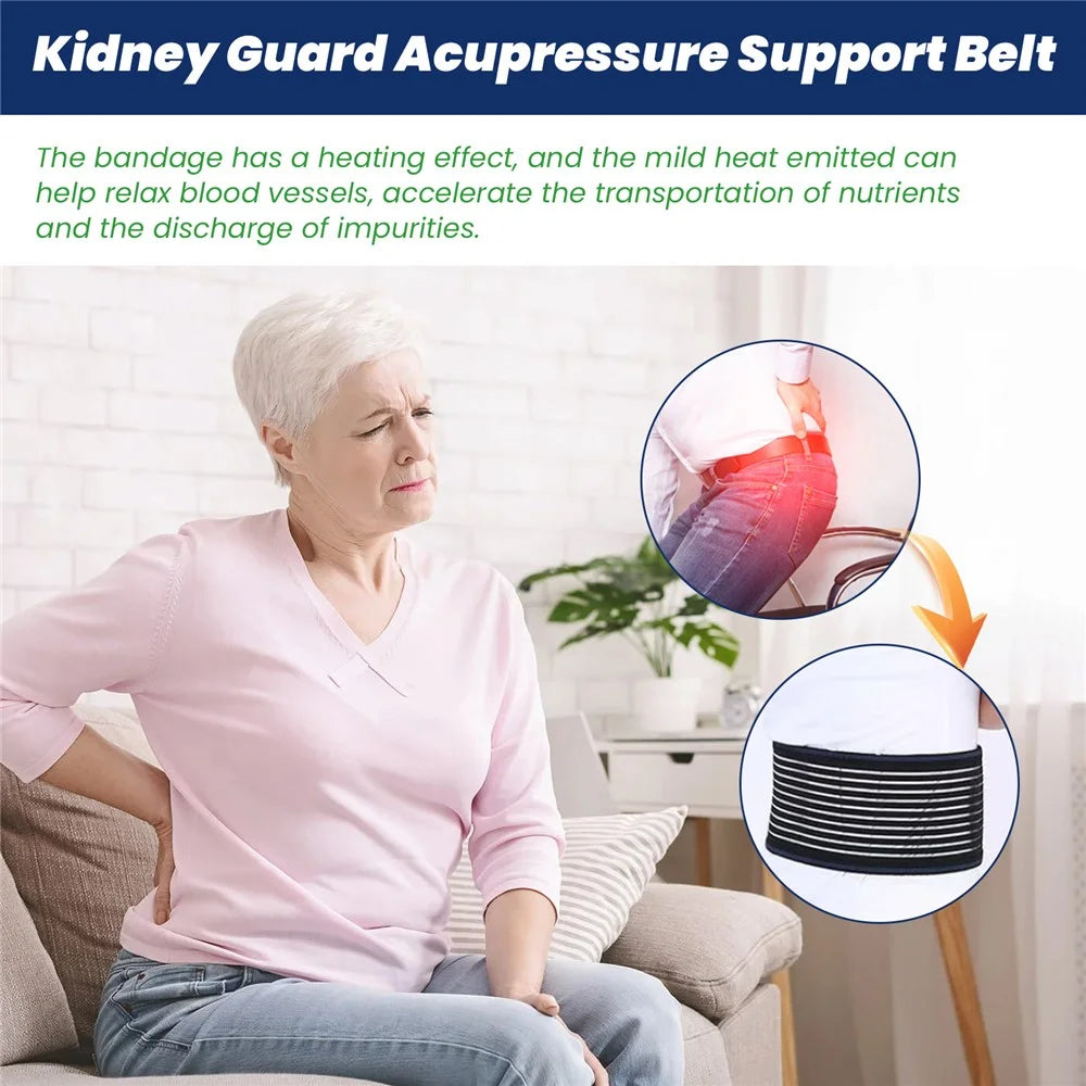 HOUKEA HKA06-A009-1-WH1 Waist Support Band Waist Soreness Pain Relieve Elastic Breathable Unisex Abdominal Protection Belt - 5