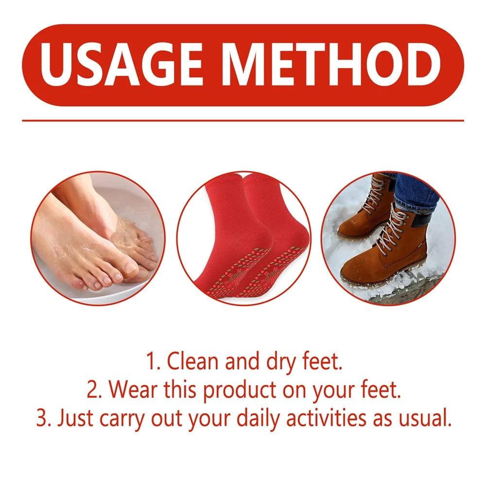 HOUKEA HKA06-A014-1-MK1 1 Pair Self-Heating Massage Socks Winter Outdoor Sports Foot Warming Socks - 3