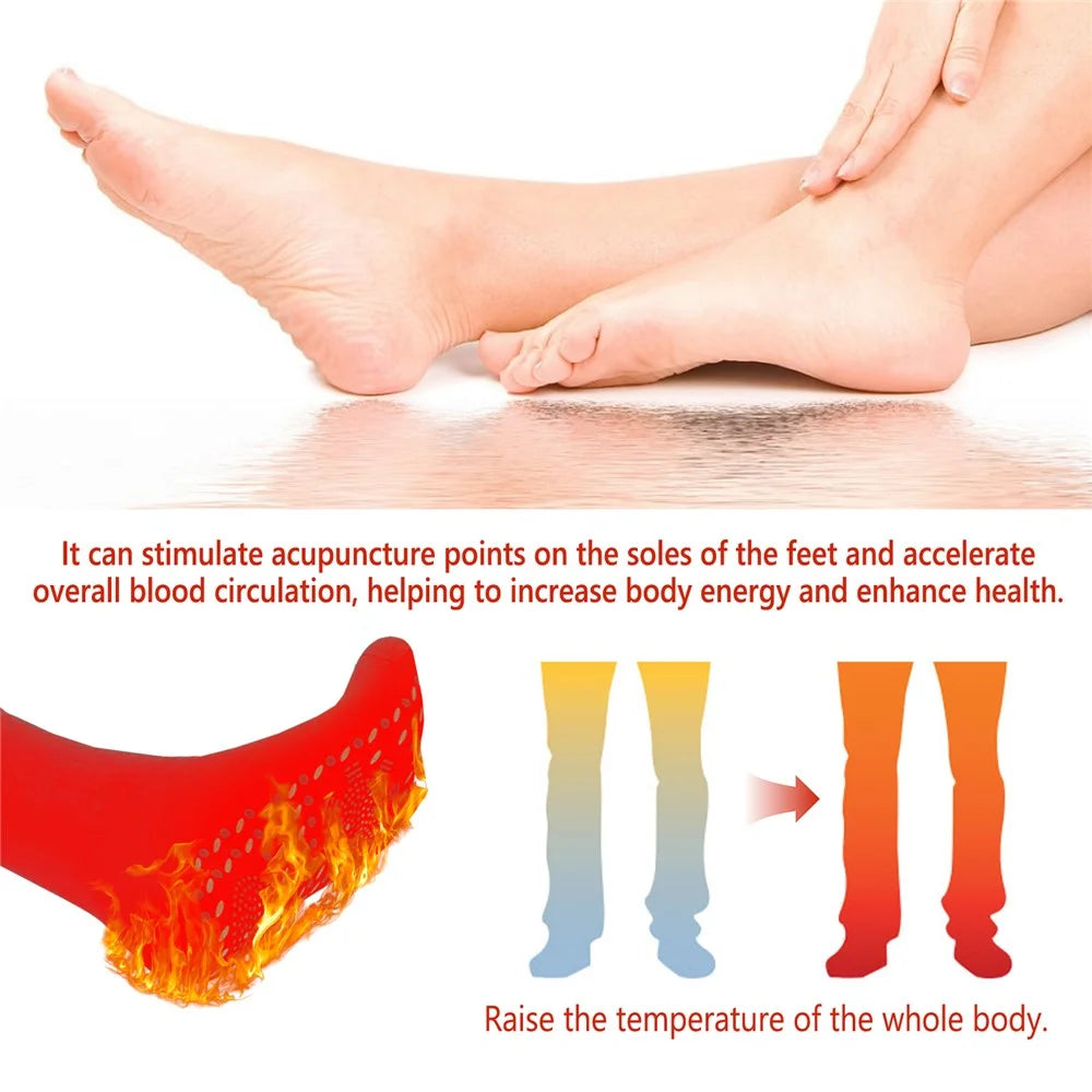 HOUKEA HKA06-A014-1-MK1 1 Pair Self-Heating Massage Socks Winter Outdoor Sports Foot Warming Socks - 5