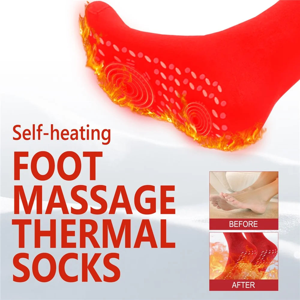 HOUKEA HKA06-A014-1-MK1 1 Pair Self-Heating Massage Socks Winter Outdoor Sports Foot Warming Socks - 7
