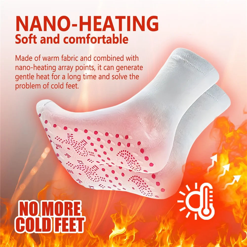 HOUKEA HKA06-A019-2-MK1 1 Pair Winter Warm Socks Wind-Proof Outdoor Sports Self-Heating Massage Socks - 4