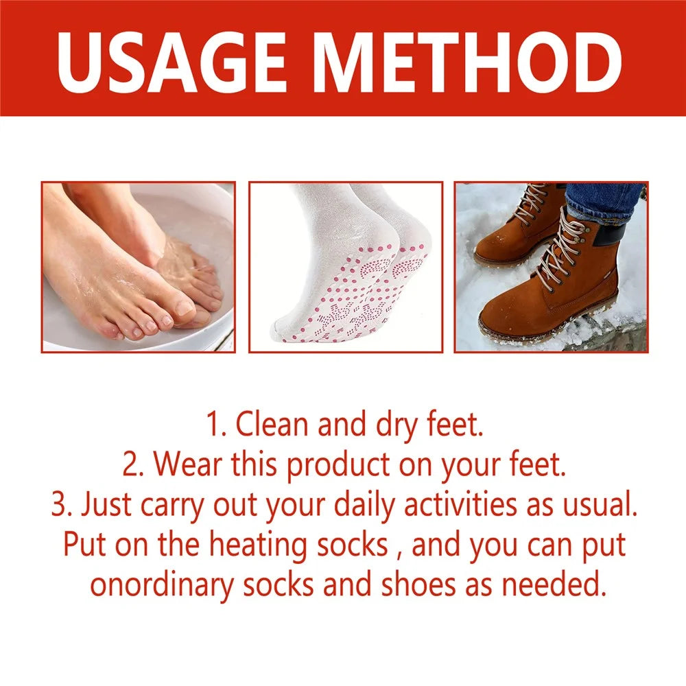 HOUKEA HKA06-A019-2-MK1 1 Pair Winter Warm Socks Wind-Proof Outdoor Sports Self-Heating Massage Socks - 5