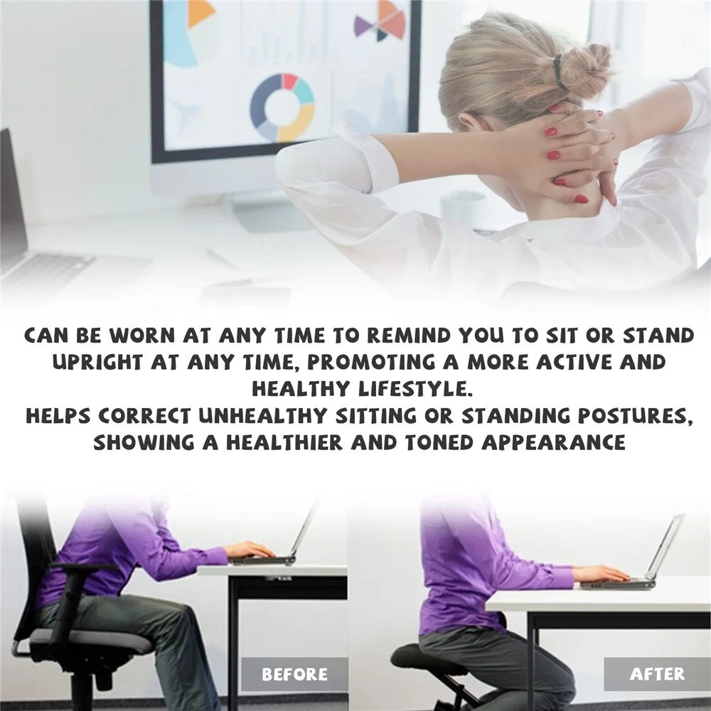 HOUKEA HKA06-A039-1-BU1 Healthy Posture Corrector Anti-Hunchback Back Shoulder Posture Correction Strap - 4