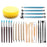 21031324 24PCS Pottery Tools Set Stone Plastic Clay Carving Knives Toys DIY Tools Dotting Pen - 1