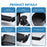 Aluminum Alloy Clamp-On Desk Cup Holder 360 Degree Rotatable Headphone Bag Hanger - Black - 6