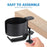 Aluminum Alloy Clamp-On Desk Cup Holder 360 Degree Rotatable Headphone Bag Hanger - Black - 7