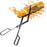Indoor Outdoor Firewood Steel Tong Foldable Fireplace Fireproof Firewood Clamp Tool - 2