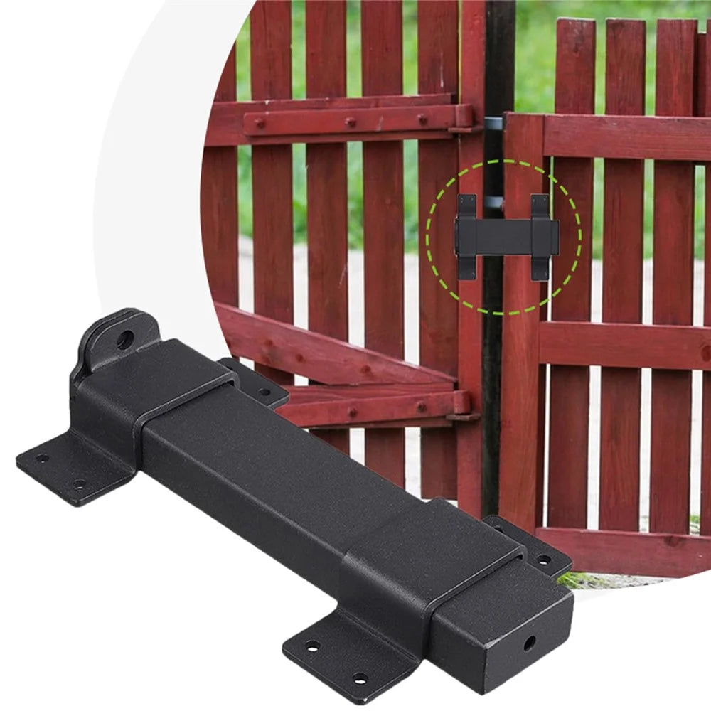 Heavy Duty Sliding Door Lock Forged Steel Security Door Latch for Wooden Fence Yard Barn - 4