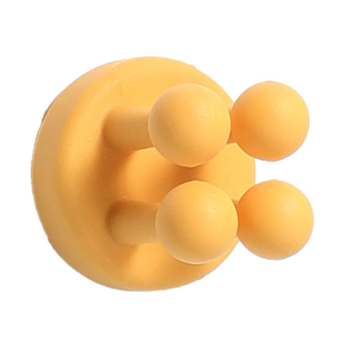 Silicone Wall Hook for Bathroom Kitchen Drill Free Toothbrush Razor Holder Adhesive Hanger - Ginger Yellow - 1