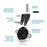 2.5 Inch Office Chair Caster Wheels Clear PU Safe Silent Roller Wheels Replacement for All Floors - 6