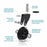 5PCS 2.5 Inch Office Chair Caster Wheels Clear PU Silent Roller Wheels Replacement for All Floors - 2