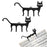 2 PCS Cat Shaped Music Book Clip Iron Piano Sheet Holder Bookmark Page Clip Foldable Stand - 1