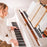 2 PCS Cat Shaped Music Book Clip Iron Piano Sheet Holder Bookmark Page Clip Foldable Stand - 2