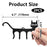 2 PCS Cat Shaped Music Book Clip Iron Piano Sheet Holder Bookmark Page Clip Foldable Stand - 7