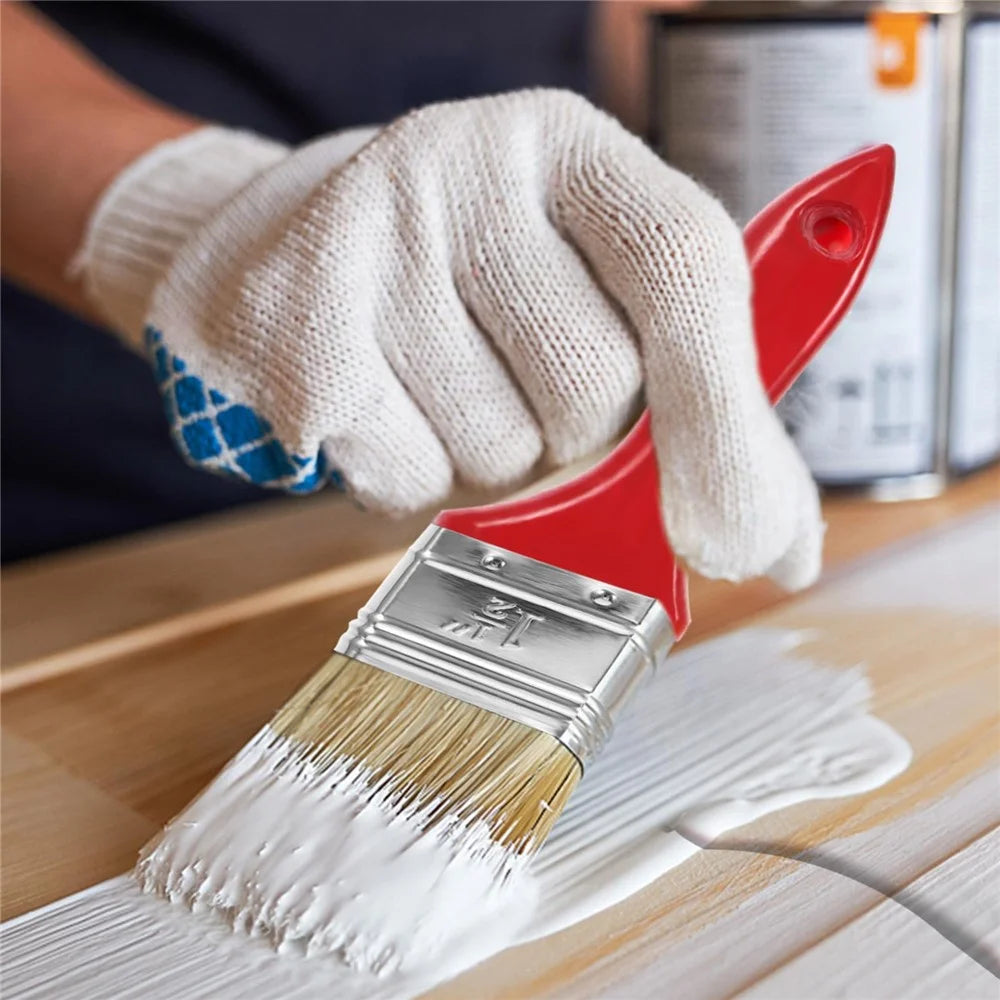Wooden Handle Paint Edger Brush for Wall Corners Interior Painting Trim Edge with Guard Plate - 7