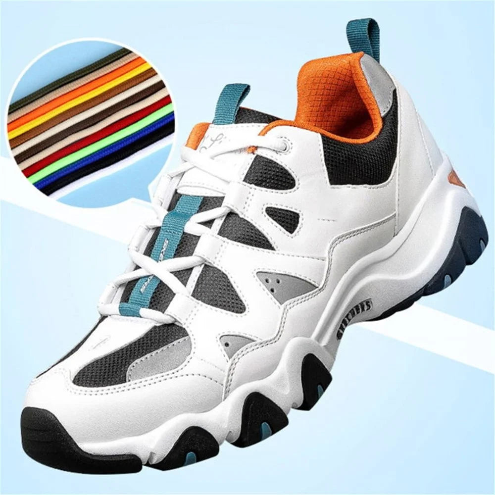 1 Pair Round 4mm Polyester Shoelaces Sneakers Hiking Shoes Hoods Trouser Ropes, 1.2m - White - 2