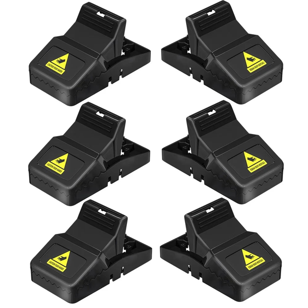6Pcs Highly Sensitive Mouse Snap Trap Plastic Reusable Home Rodent Catcher - 1