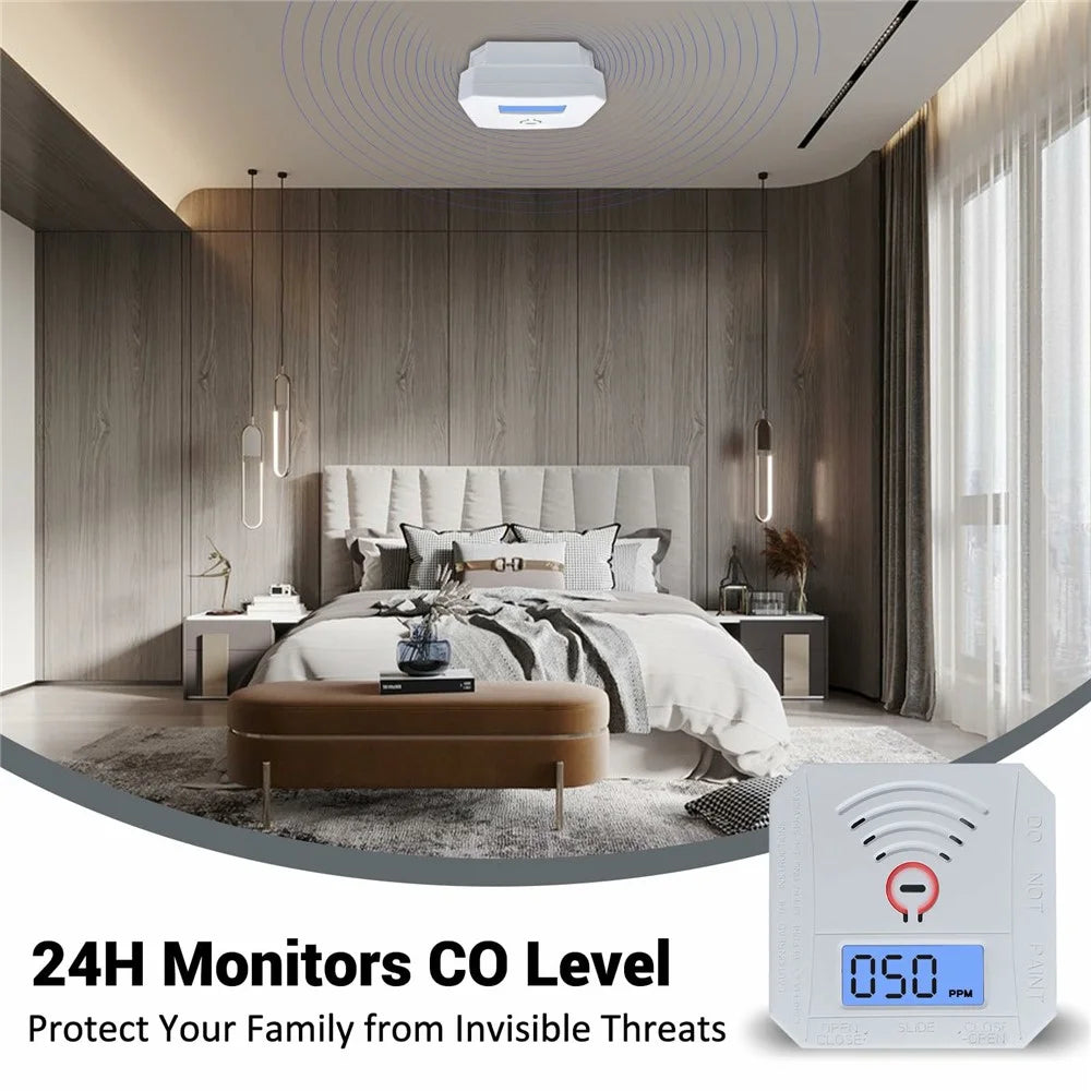 Mini Carbon Monoxide Detector with LCD Display Home Safety CO Alarm Sensor - Style A - 5