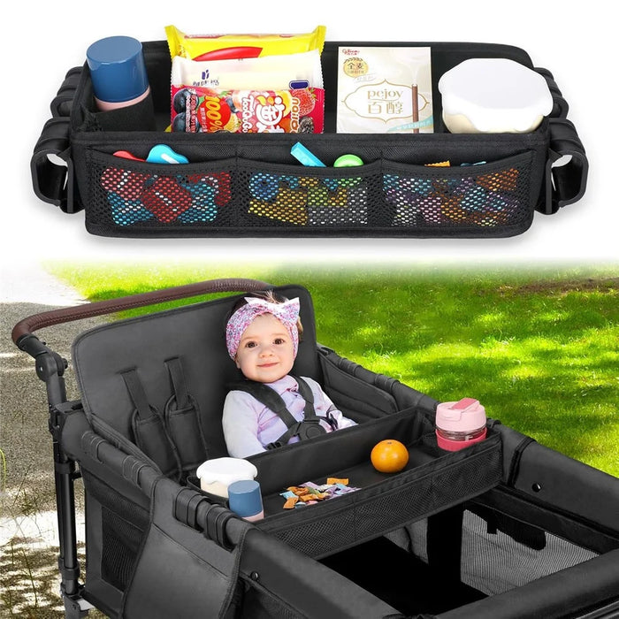 For Wonderfold Baby Wagon Tray Oxford Cloth Baby Stroller Meal Tray Snack Holder Storage Rack - S / For W1 / W2 - 3
