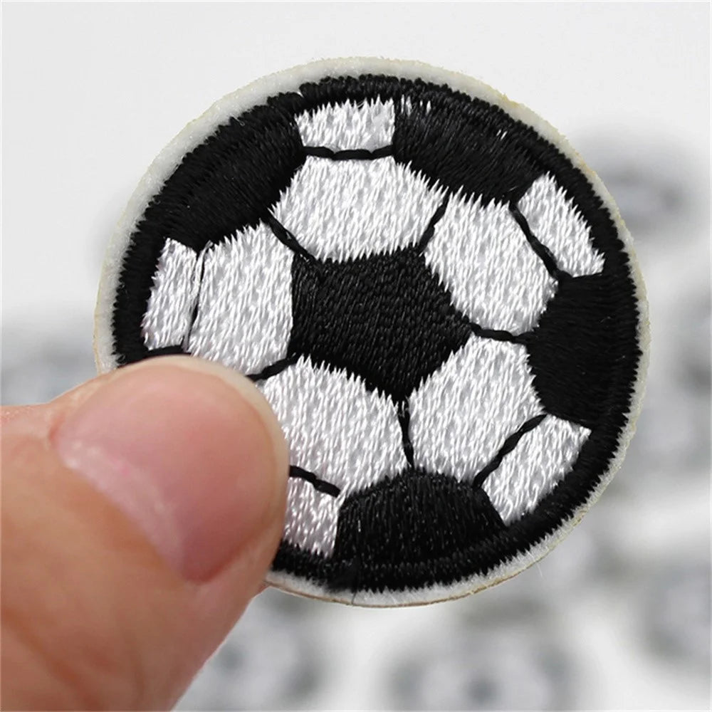 7.3cm Cartoon Football Iron On Embroidered Patch for Clothing Bag Appliques DIY Badge Sticker - 2