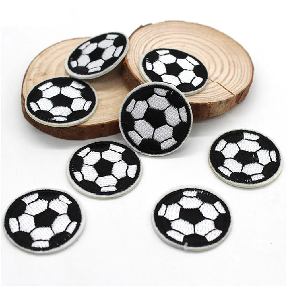 7.3cm Cartoon Football Iron On Embroidered Patch for Clothing Bag Appliques DIY Badge Sticker - 3