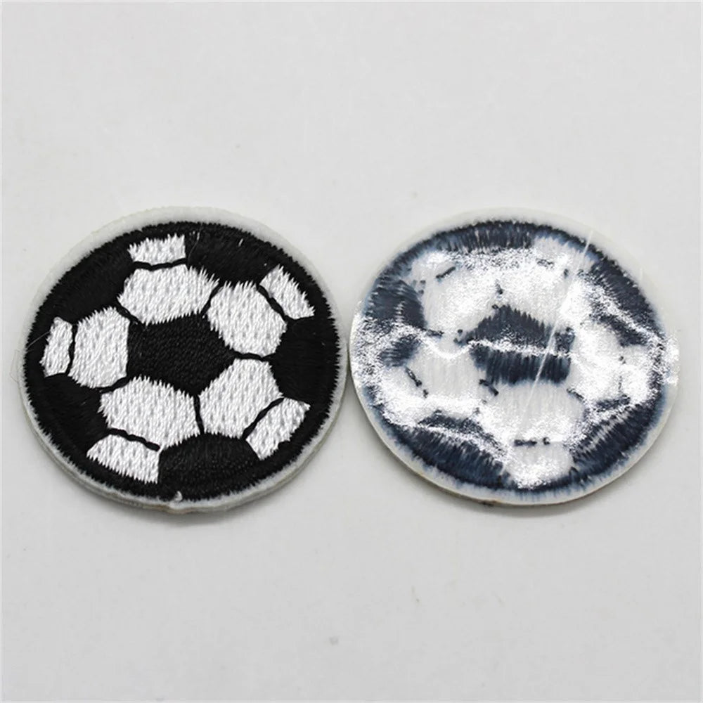 7.3cm Cartoon Football Iron On Embroidered Patch for Clothing Bag Appliques DIY Badge Sticker - 4