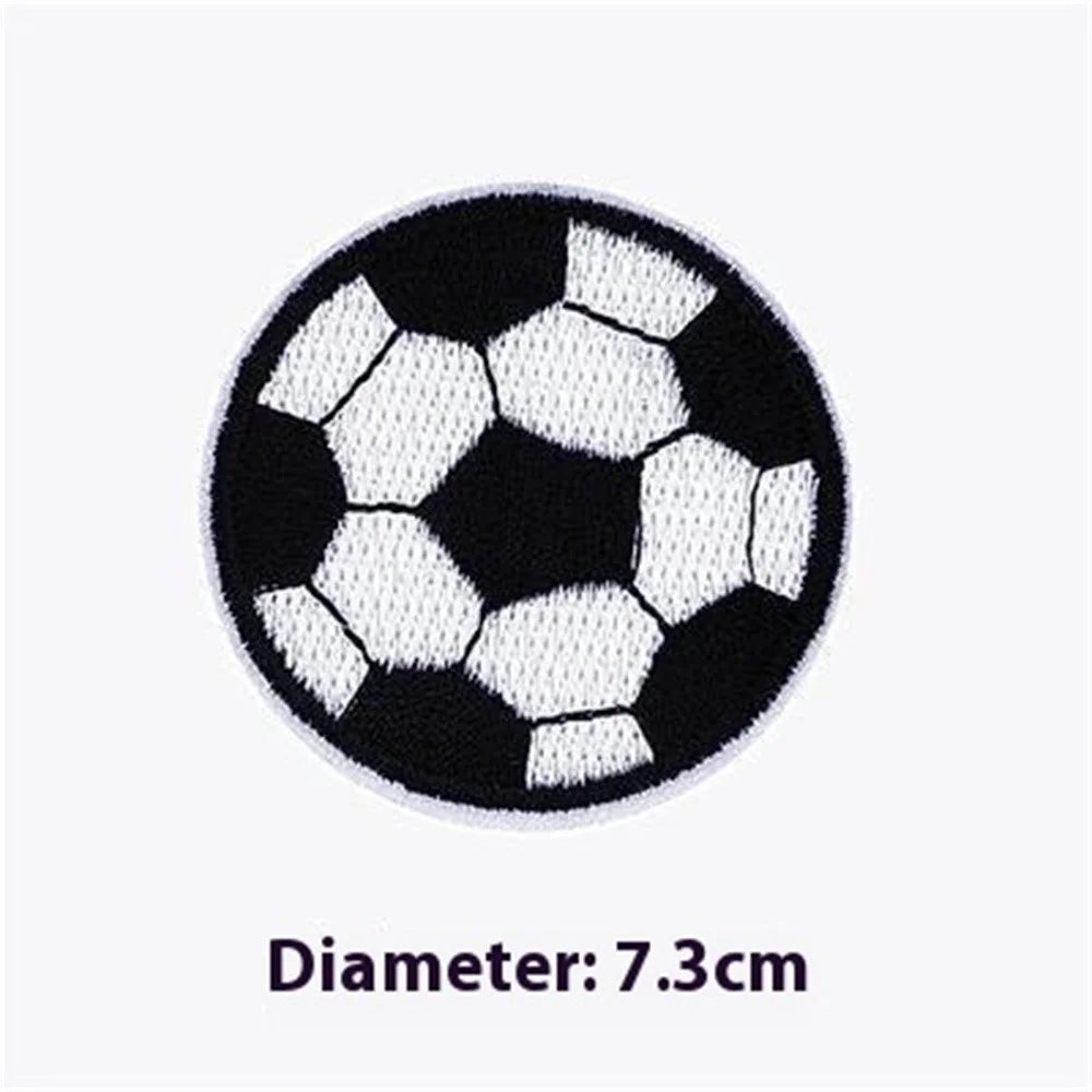7.3cm Cartoon Football Iron On Embroidered Patch for Clothing Bag Appliques DIY Badge Sticker - 6