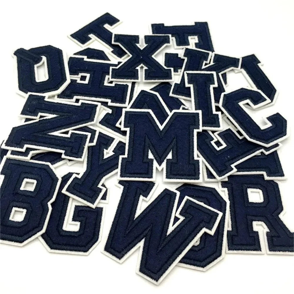 Capital Letters Embroidered Patch for Clothing Bag Iron On Appliques DIY Badge Sticker - A - 6
