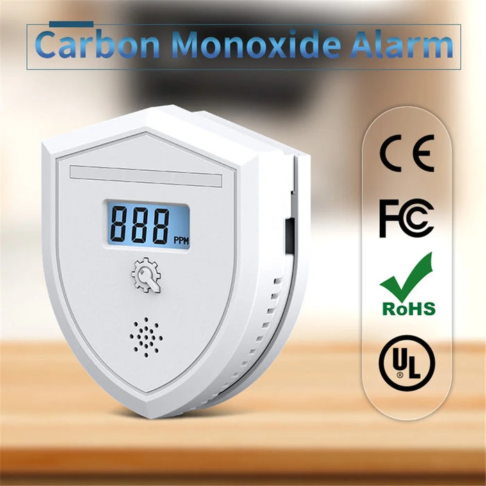 Carbon Monoxide Detector Home CO Alarm Digital Display 85dB Alert High Precision Sensor - 4