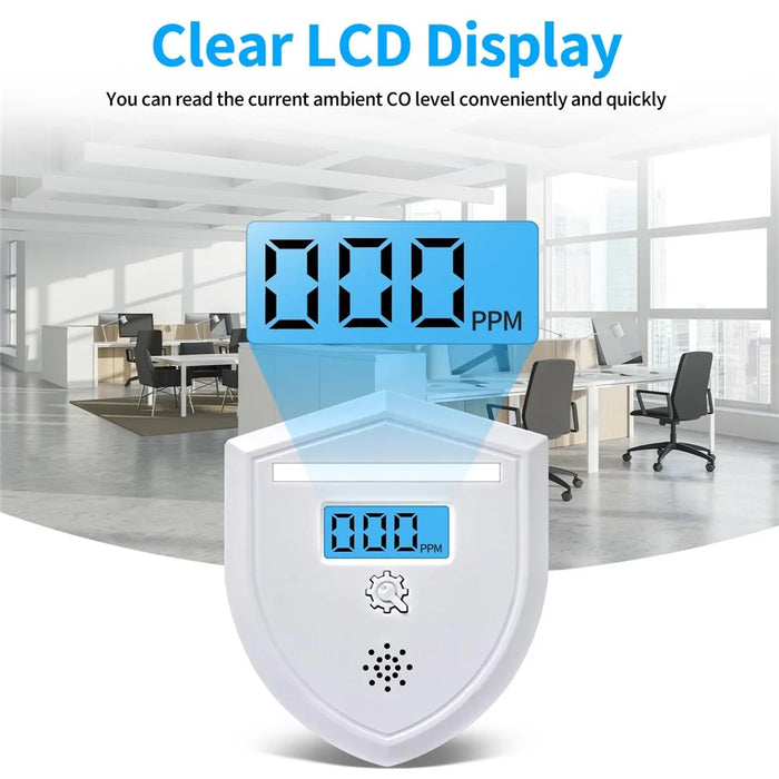 Carbon Monoxide Detector Home CO Alarm Digital Display 85dB Alert High Precision Sensor - 7
