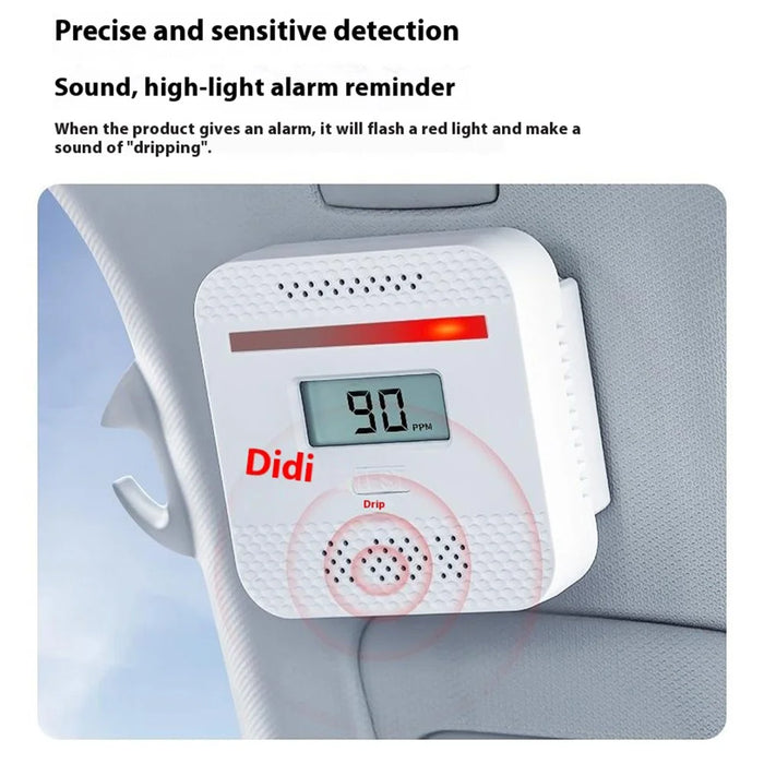 Carbon Monoxide Detector with LCD Display Battery Powered Home CO Alarm Sensor - 6