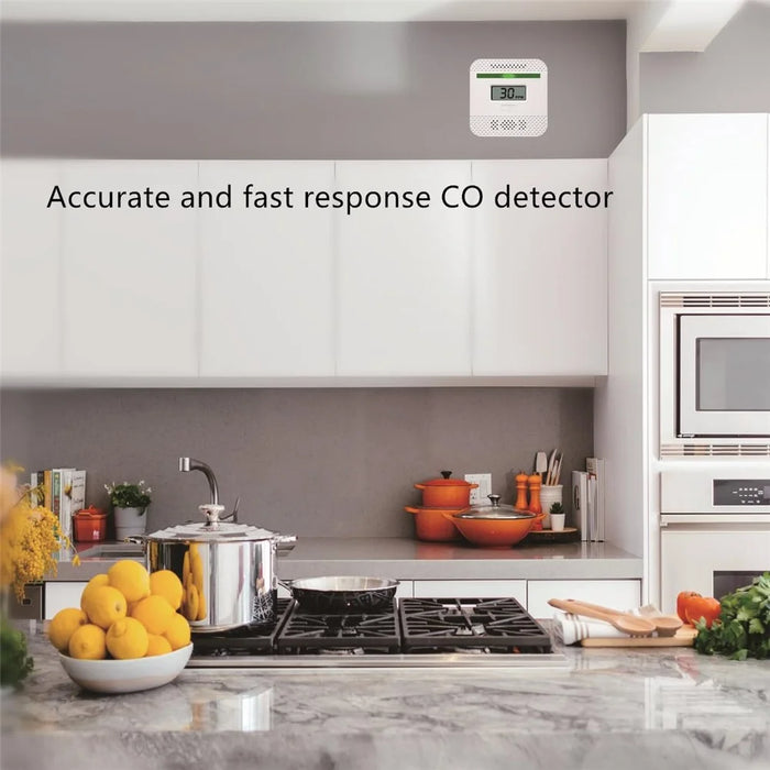 Carbon Monoxide Detector with LCD Display Battery Powered Home CO Alarm Sensor - 7