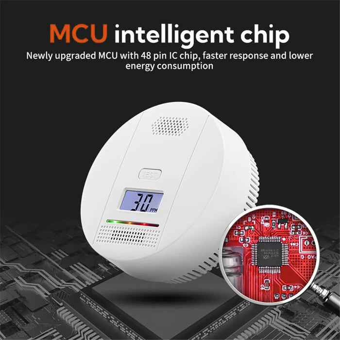 LCD Display Carbon Monoxide Alarm Detector Home Security Portable CO Sensor - 2