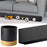 Under Couch Guards Blocker 3m PVC Strap Baffle Bottom Gap Bumper Barrier for Under Sofa Bed - Black - 1