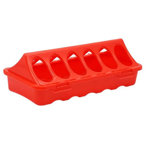 Flip Top Poultry Feeder 12 Holes Plastic Feeding Tray for Chicken Duckling Bird - 1