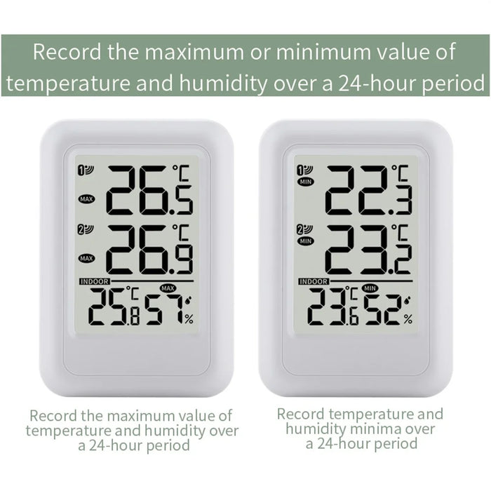 TS-FT0402 Wireless Indoor Outdoor Greenhouse Thermometer Digital Temperature Meter, 1 Receiver + 2 Transmitter - 5