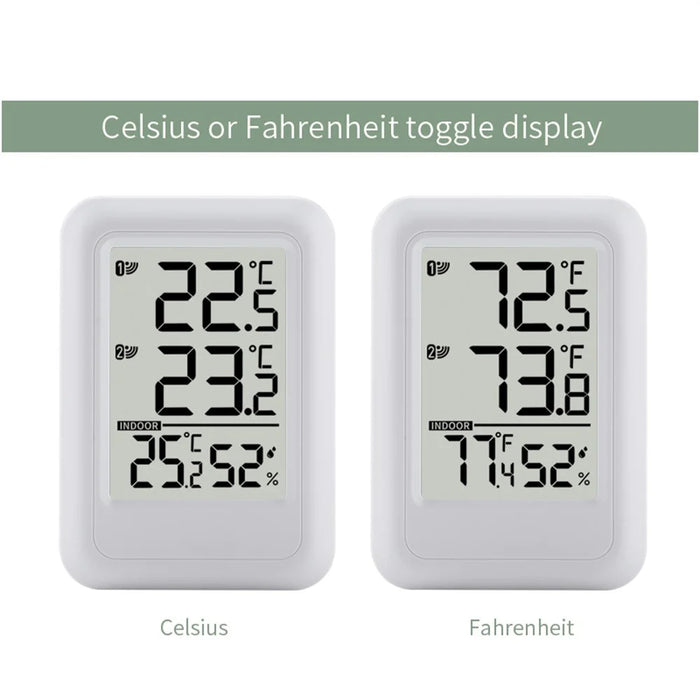 TS-FT0402 Wireless Indoor Outdoor Greenhouse Thermometer Digital Temperature Meter, 1 Receiver + 2 Transmitter - 6