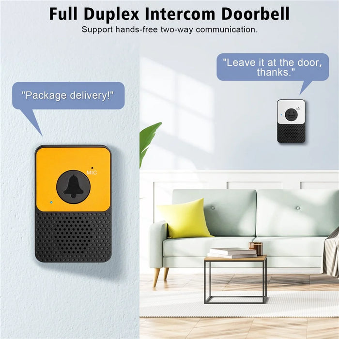 D30 Wireless Voice Intercom Doorbell Volume Adjustable Two Way Talk Door Bell - 2
