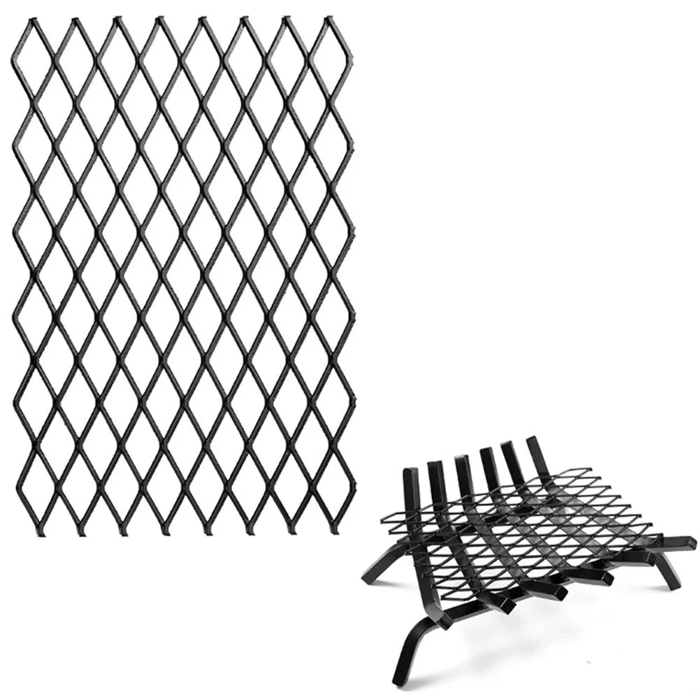 7.5x11.8 Inch Solid Steel Fireplace Grate Ember Retainer Mesh Keep Burning Embers from Falling - 1